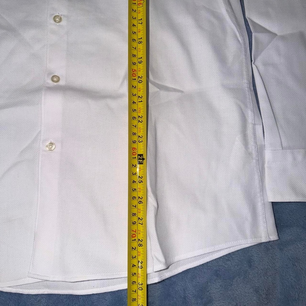 Zara White Slim Fit Long Sleeve Button Down Shirt - Picture 2 of 5